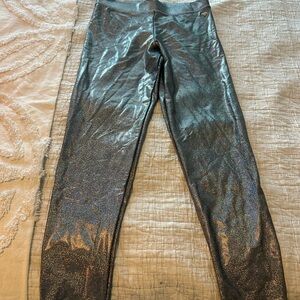 PINK Victoria's Secret Shimmering Gray Leggings